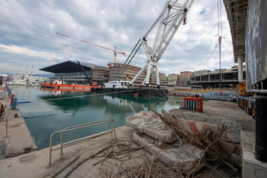 Genova, avanzamento lavori cantiere waterfront, inizio giugno 20