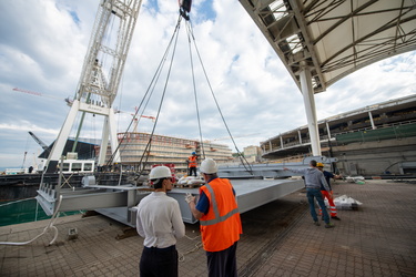 Genova, avanzamento lavori cantiere waterfront, inizio giugno 20