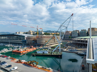 Genova, avanzamento lavori cantiere waterfront, inizio giugno 20