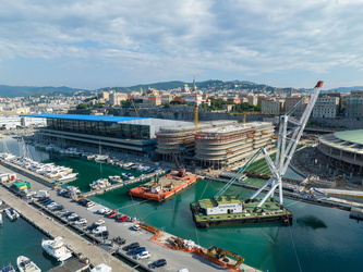 Genova, avanzamento lavori cantiere waterfront, inizio giugno 20