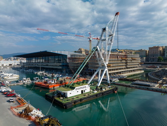 Genova, avanzamento lavori cantiere waterfront, inizio giugno 20