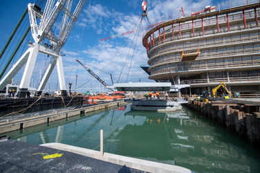 Genova, avanzamento lavori cantiere waterfront, inizio giugno 20