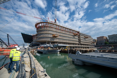 Genova, avanzamento lavori cantiere waterfront, inizio giugno 20