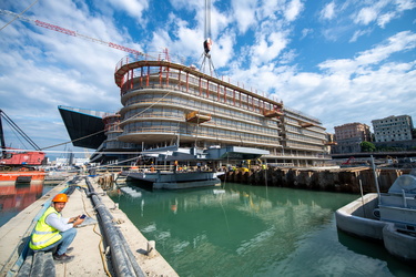 Genova, avanzamento lavori cantiere waterfront, inizio giugno 20