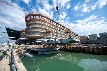 Genova, avanzamento lavori cantiere waterfront, inizio giugno 20