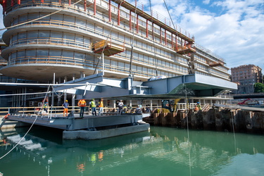 Genova, avanzamento lavori cantiere waterfront, inizio giugno 20