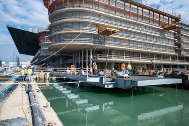 Genova, avanzamento lavori cantiere waterfront, inizio giugno 20