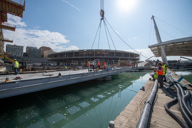 Genova, avanzamento lavori cantiere waterfront, inizio giugno 20