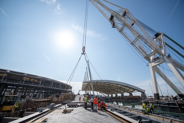 Genova, avanzamento lavori cantiere waterfront, inizio giugno 20