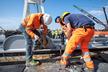 Genova, avanzamento lavori cantiere waterfront, inizio giugno 20