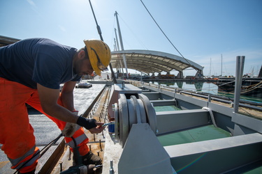 Genova, avanzamento lavori cantiere waterfront, inizio giugno 20