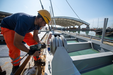 Genova, avanzamento lavori cantiere waterfront, inizio giugno 20