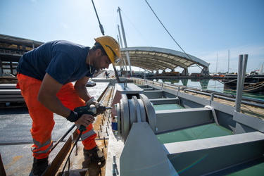 Genova, avanzamento lavori cantiere waterfront, inizio giugno 20