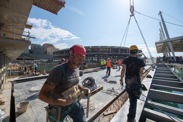 Genova, avanzamento lavori cantiere waterfront, inizio giugno 20