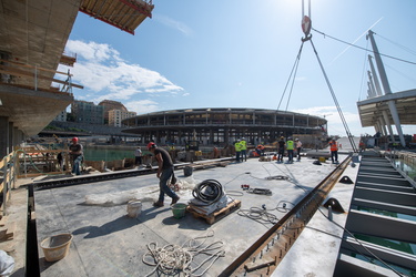 Genova, avanzamento lavori cantiere waterfront, inizio giugno 20