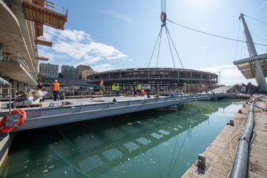 Genova, avanzamento lavori cantiere waterfront, inizio giugno 20