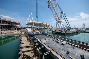 Genova, avanzamento lavori cantiere waterfront, inizio giugno 20