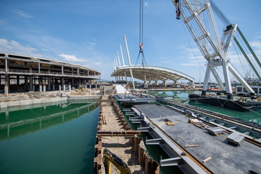 Genova, avanzamento lavori cantiere waterfront, inizio giugno 20