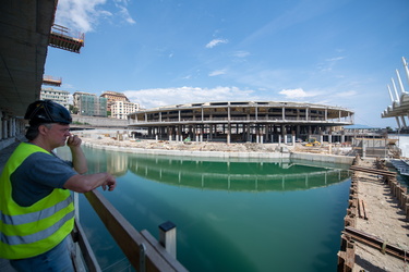 Genova, avanzamento lavori cantiere waterfront, inizio giugno 20