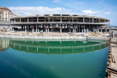 Genova, avanzamento lavori cantiere waterfront, inizio giugno 20