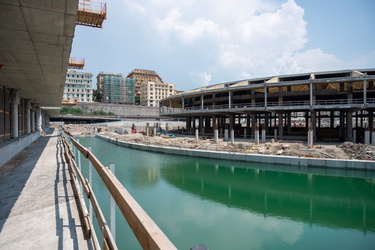 Genova, avanzamento lavori cantiere waterfront, inizio giugno 20