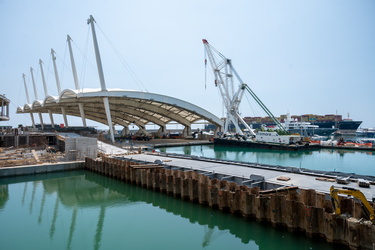 Genova, avanzamento lavori cantiere waterfront, inizio giugno 20
