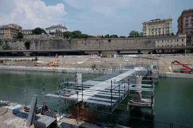 Genova, avanzamento lavori cantiere waterfront, inizio giugno 20