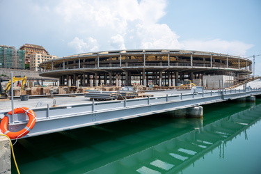 Genova, avanzamento lavori cantiere waterfront, inizio giugno 20