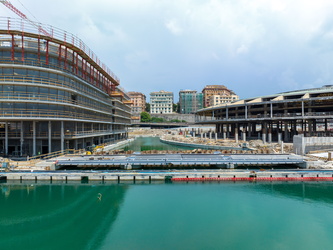 Genova, avanzamento lavori cantiere waterfront, inizio giugno 20