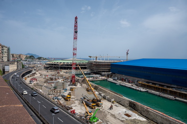 Genova, avanzamento cantiere waterfront levante - operazioni pre