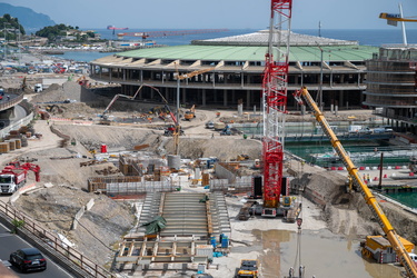 Genova, avanzamento cantiere waterfront levante - operazioni pre