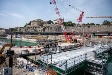 Genova, avanzamento cantiere waterfront levante - operazioni pre