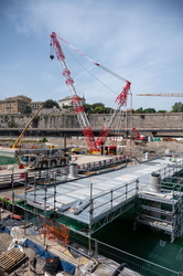 Genova, avanzamento cantiere waterfront levante - operazioni pre