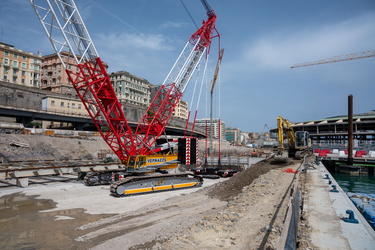 Genova, avanzamento cantiere waterfront levante - operazioni pre