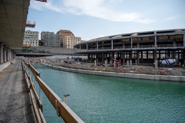 Genova, avanzamento lavori cantiere waterfront