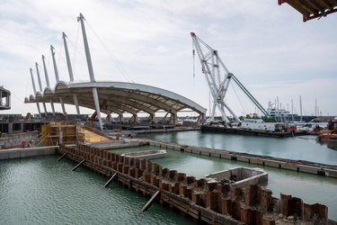 Genova, avanzamento lavori cantiere waterfront