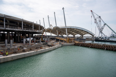 Genova, avanzamento lavori cantiere waterfront