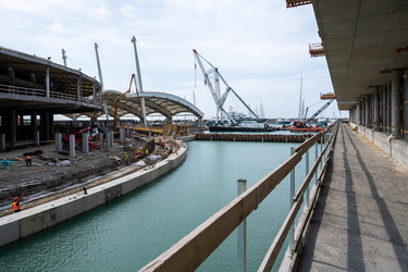 Genova, avanzamento lavori cantiere waterfront