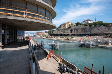 Genova, avanzamento lavori cantiere waterfront