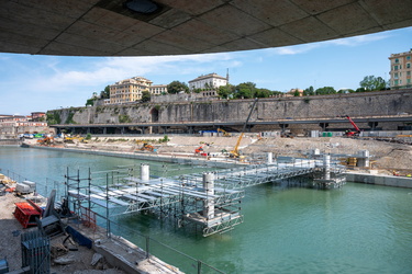 Genova, avanzamento lavori cantiere waterfront