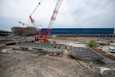 Genova, cantiere waterfront - varo del ponte nord