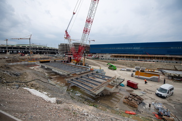 Genova, cantiere waterfront - varo del ponte nord