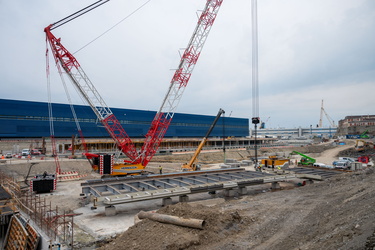 Genova, cantiere waterfront - varo del ponte nord