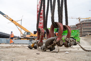 Genova, cantiere waterfront - varo del ponte nord