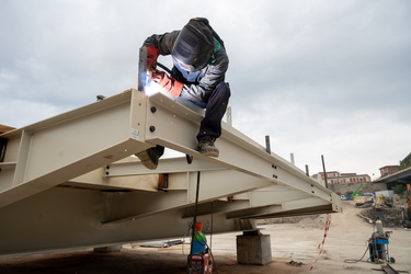 Genova, cantiere waterfront - varo del ponte nord