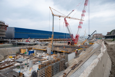 Genova, cantiere waterfront - varo del ponte nord