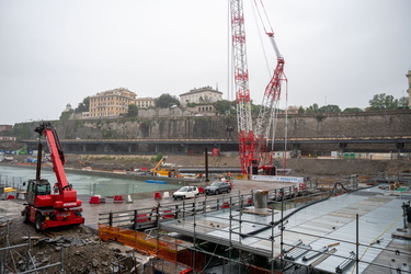 Genova, cantiere waterfront - varo del ponte nord