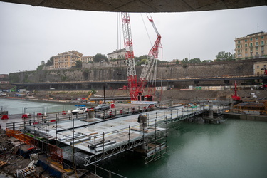 Genova, cantiere waterfront - varo del ponte nord