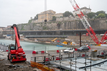 Genova, cantiere waterfront - varo del ponte nord