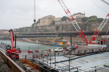 Genova, cantiere waterfront - varo del ponte nord